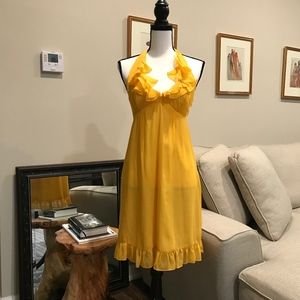 Betsey Johnson NWT Marigold Yellow Ruffle Dress
